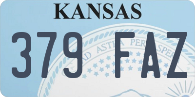 KS license plate 379FAZ
