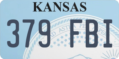 KS license plate 379FBI