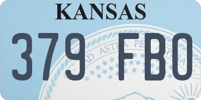 KS license plate 379FBO