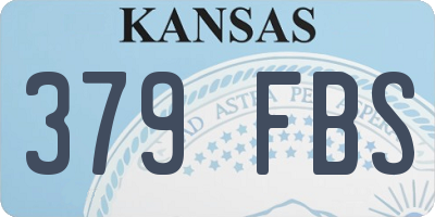 KS license plate 379FBS