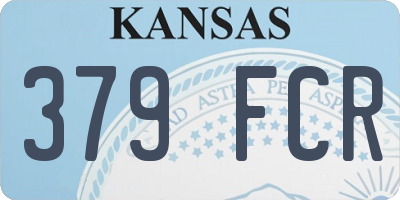 KS license plate 379FCR