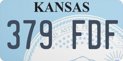 KS license plate 379FDF