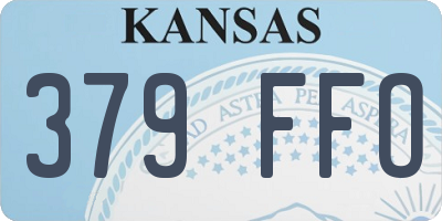 KS license plate 379FFO