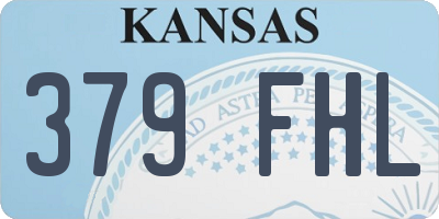 KS license plate 379FHL