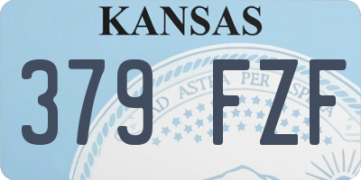 KS license plate 379FZF