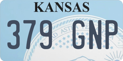 KS license plate 379GNP
