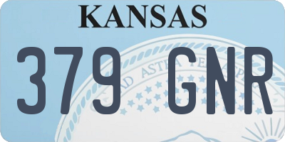 KS license plate 379GNR