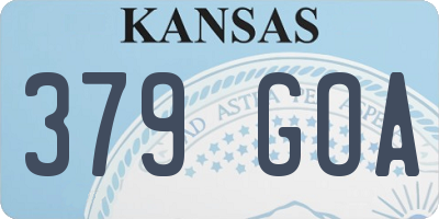 KS license plate 379GOA