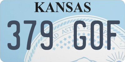 KS license plate 379GOF