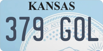 KS license plate 379GOL