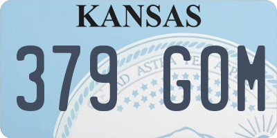 KS license plate 379GOM