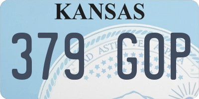 KS license plate 379GOP