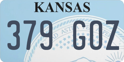 KS license plate 379GOZ
