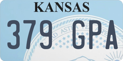 KS license plate 379GPA
