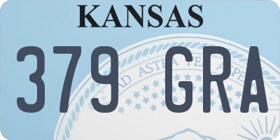 KS license plate 379GRA