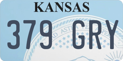 KS license plate 379GRY