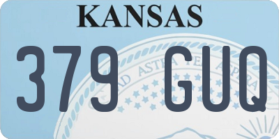 KS license plate 379GUQ