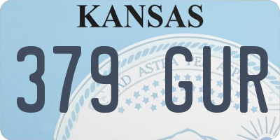 KS license plate 379GUR