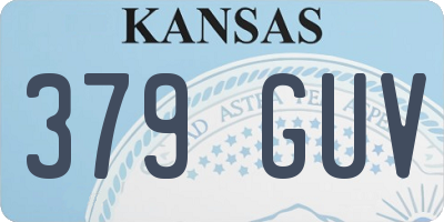 KS license plate 379GUV
