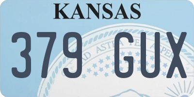 KS license plate 379GUX