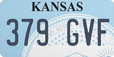 KS license plate 379GVF