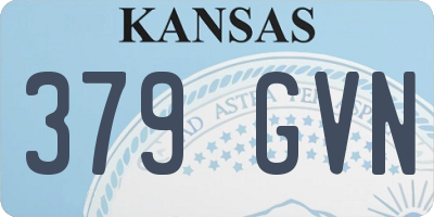 KS license plate 379GVN