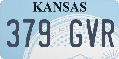 KS license plate 379GVR