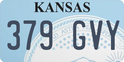KS license plate 379GVY