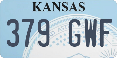 KS license plate 379GWF