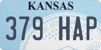 KS license plate 379HAP