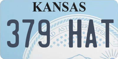 KS license plate 379HAT