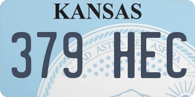 KS license plate 379HEC