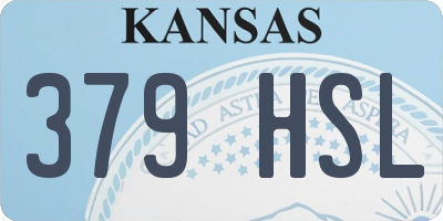 KS license plate 379HSL