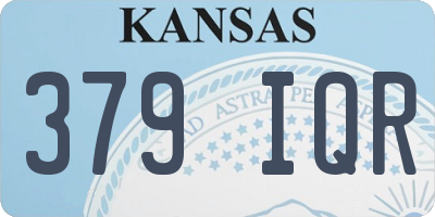 KS license plate 379IQR