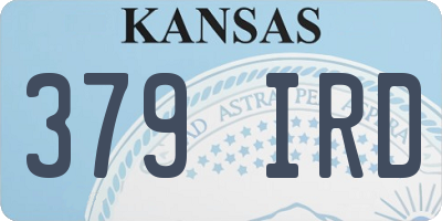 KS license plate 379IRD
