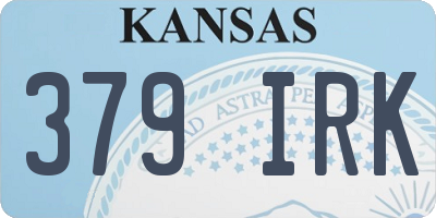 KS license plate 379IRK