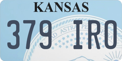 KS license plate 379IRO
