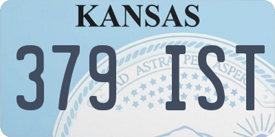 KS license plate 379IST