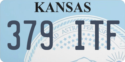KS license plate 379ITF