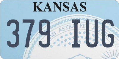 KS license plate 379IUG