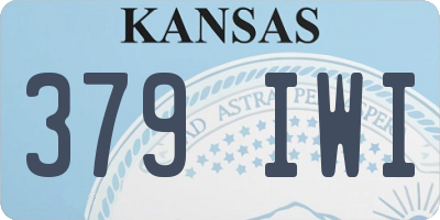 KS license plate 379IWI
