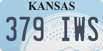 KS license plate 379IWS