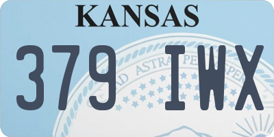 KS license plate 379IWX