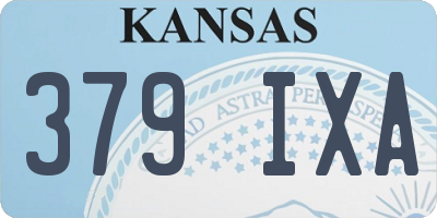 KS license plate 379IXA