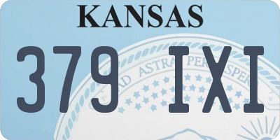 KS license plate 379IXI