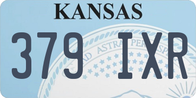 KS license plate 379IXR