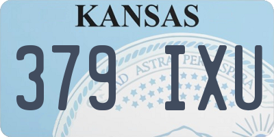 KS license plate 379IXU