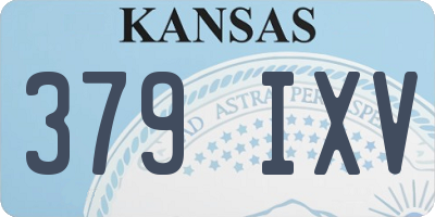 KS license plate 379IXV