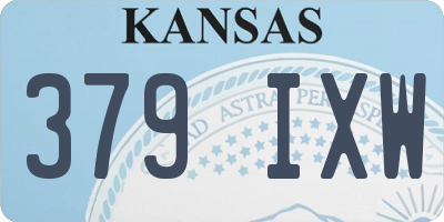 KS license plate 379IXW