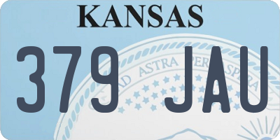 KS license plate 379JAU